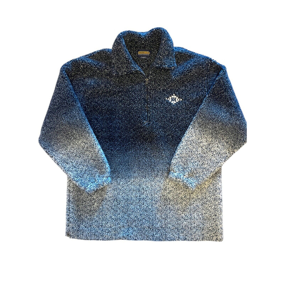 Panhandle Slim Other - Panhandle Slim Powder River Mens Small Navy Blue Ombre Fleece Pullover 1/4 Zip